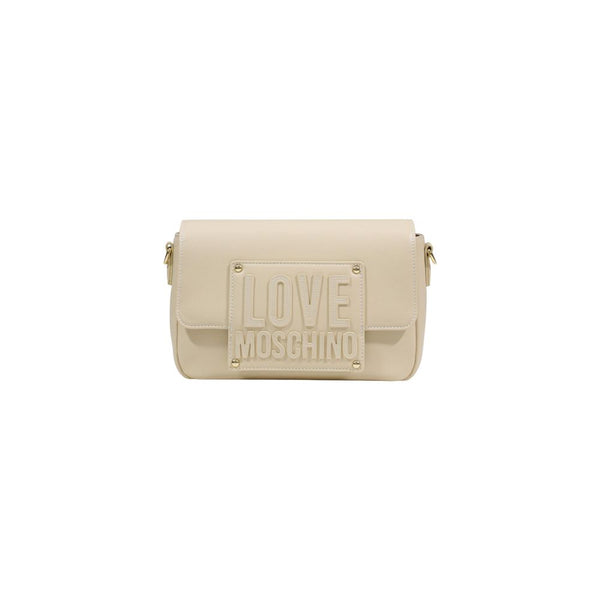 Love Moschino - Cream Polyethylene Handbag