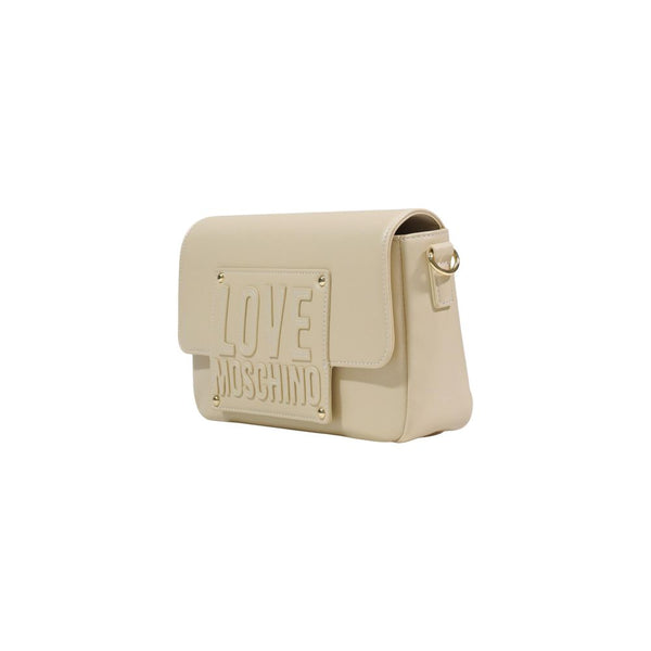 Love Moschino - Cream Polyethylene Handbag