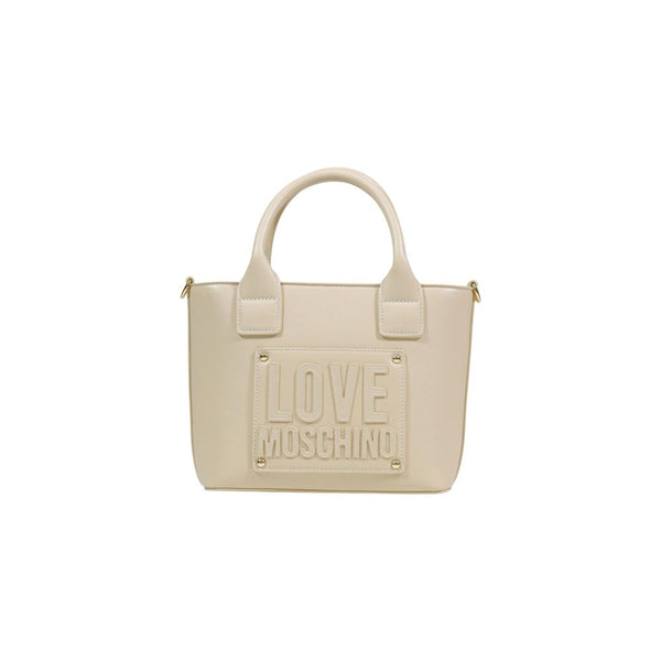 Love Moschino - Cream Polyethylene Handbag