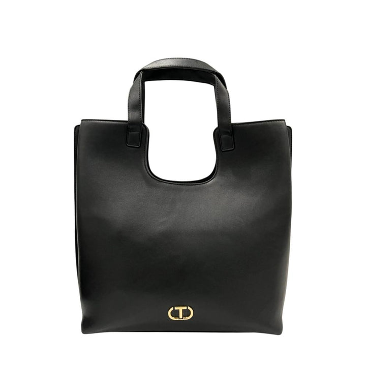 Twinset Black PU Women Shoulder Bag