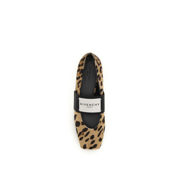 Givenchy Beige Calf Leather Bos Taurus Ballet Flats