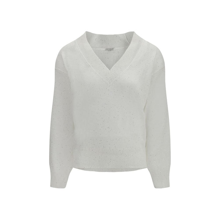 Brunello Cucinelli White Linen T-Shirt