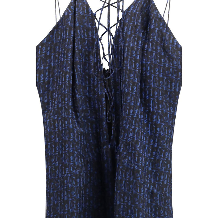 Kristina Ti Blue Silk Casual Dress