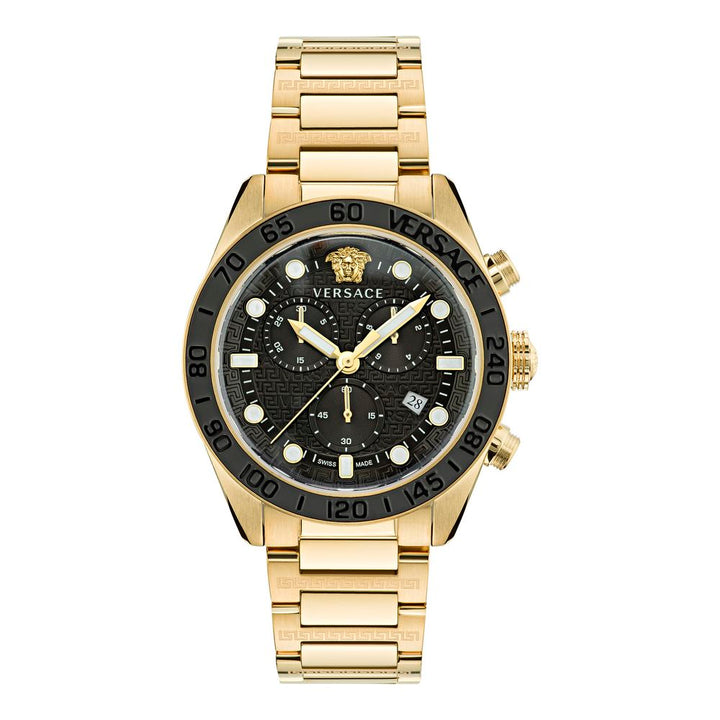 Versace Gold Stainless Steel Dress Watch
