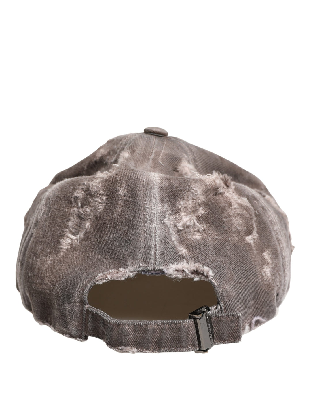 Dolce &amp; Gabbana Men Brown Cotton Distressed Baseball Capello Hat