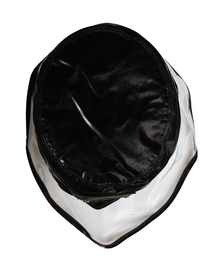 Dolce &amp; Gabbana Black Nylon Plastic Fisherman Bucket Capello Hat