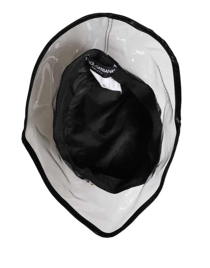 Dolce &amp; Gabbana Black Nylon Plastic Fisherman Bucket Capello Hat