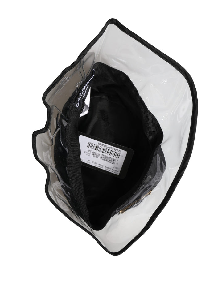 Dolce &amp; Gabbana Men Black Plastic Fisherman Bucket Capello Hat