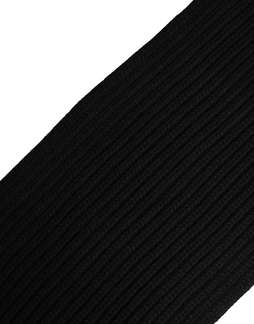 Dolce &amp; Gabbana Black Cashmere Knitted Men Neck Warmer One Size Scarf