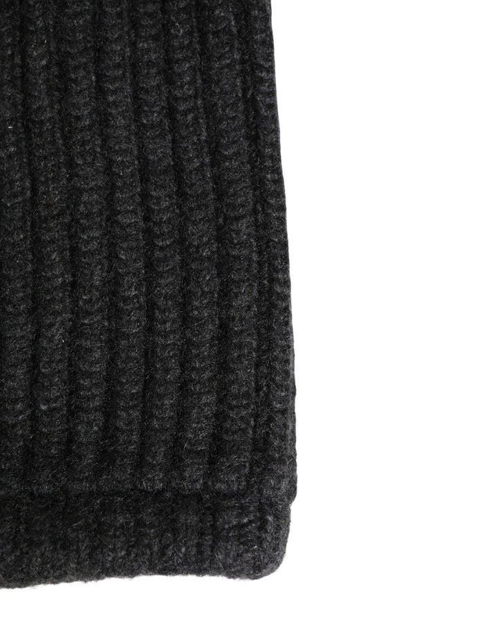 Dolce &amp; Gabbana Black Cashmere Knitted Men Winter Neck Warmer Hat