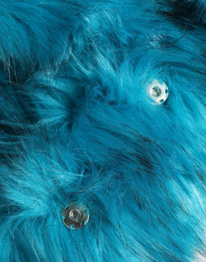 Dolce &amp; Gabbana Blue Modacrylic Fur Women Bucket Capello Hat