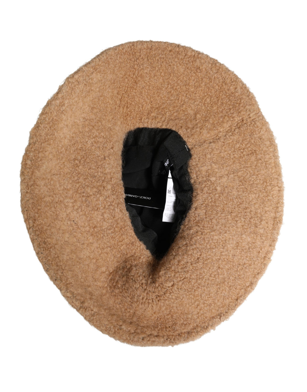 Dolce &amp; Gabbana Beige Virgin Wool Fur Women Knitted Capello Hat