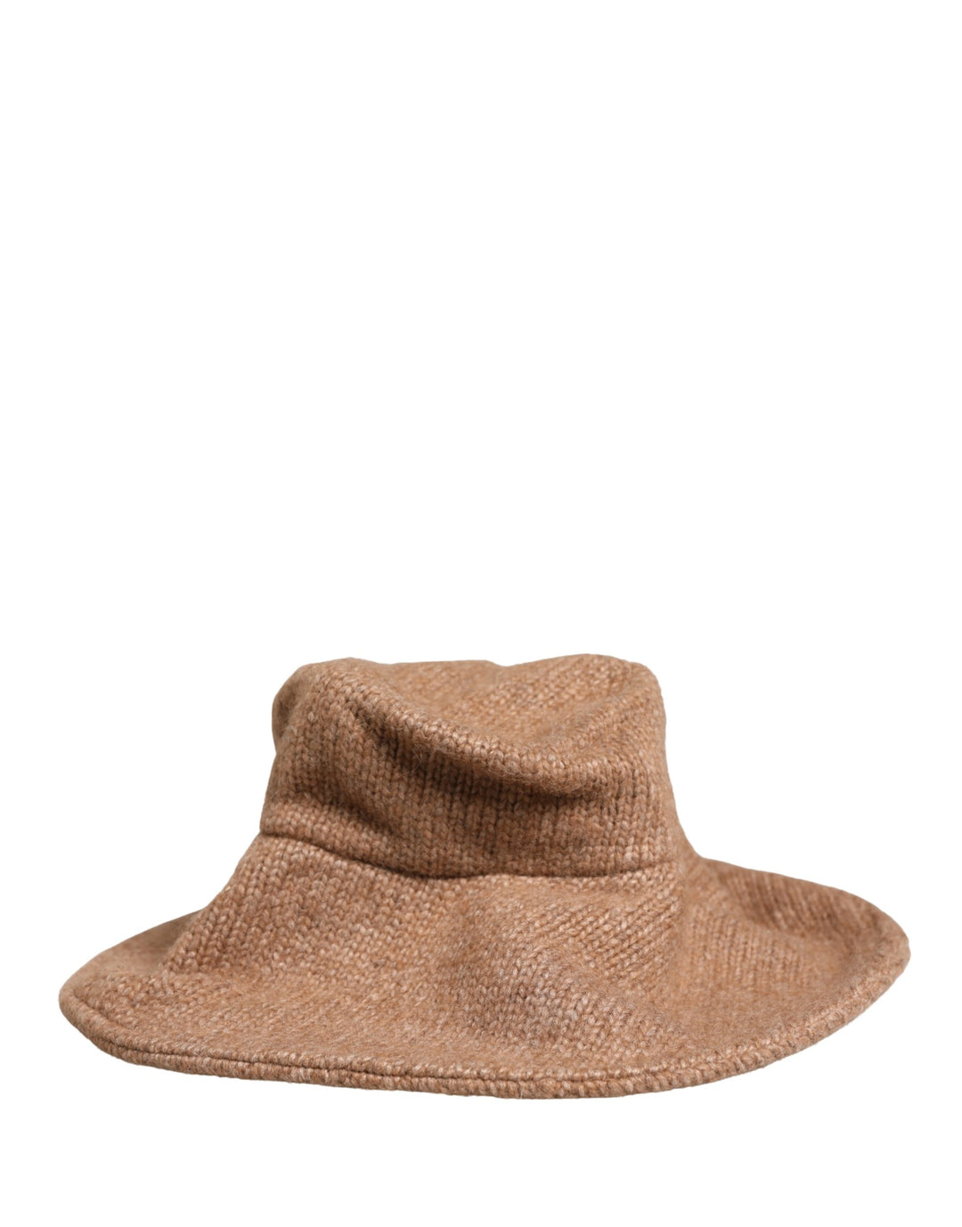 Dolce &amp; Gabbana Brown Llama Wool Women Knitted Capello Hat