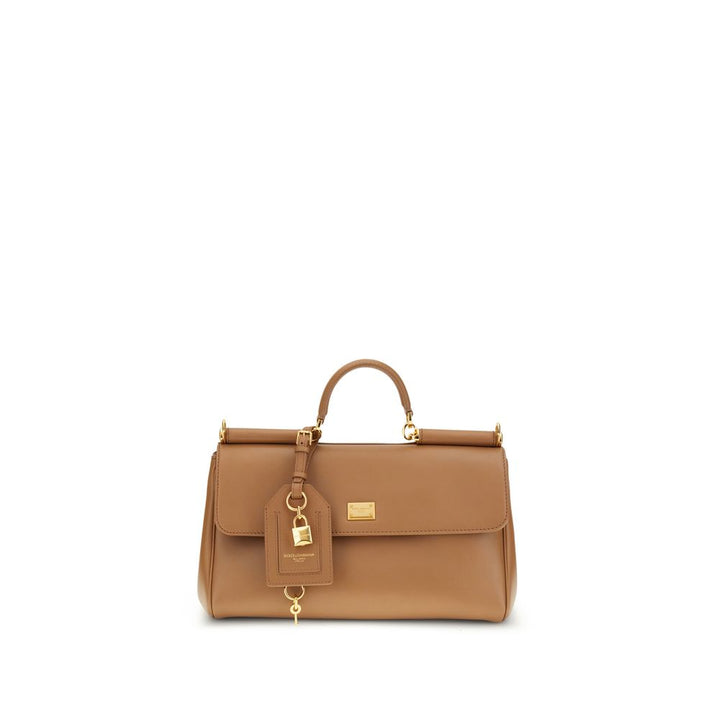 Dolce &amp; Gabbana Beige Calf Leather Bos Taurus Shoulder Bag