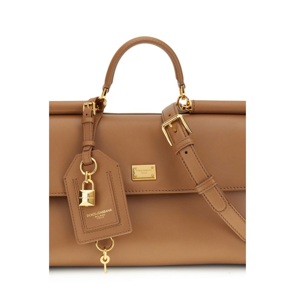 Dolce &amp; Gabbana Beige Calf Leather Bos Taurus Shoulder Bag