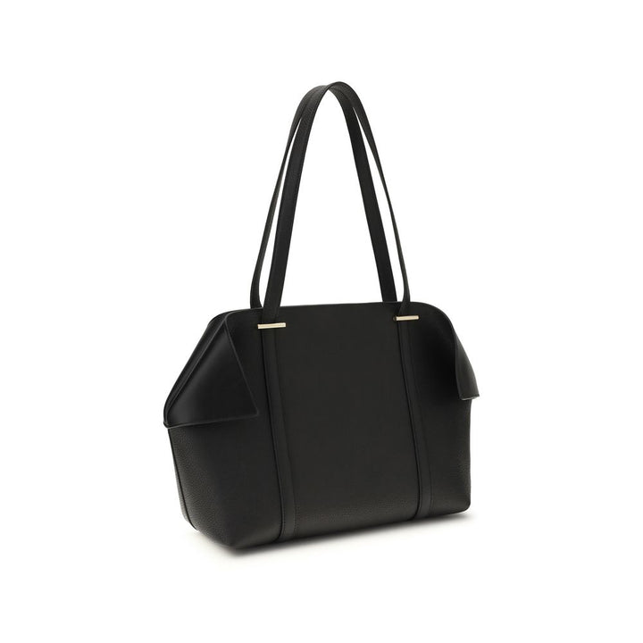 Ferragamo - Black Calf Leather Bos Taurus Shoulder Bag