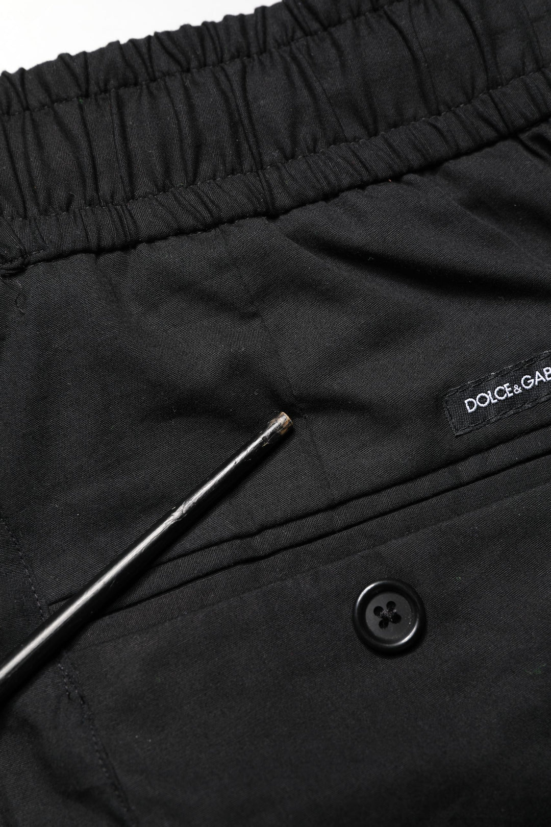 Dolce &amp; Gabbana Black Cotton Skinny Men Jogger Trouser Pants
