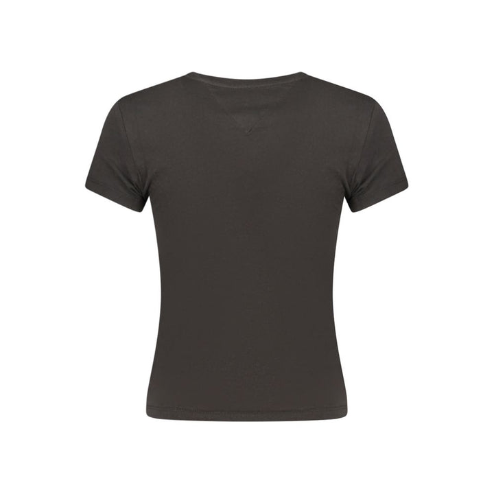 Tommy Hilfiger Black Cotton Women T-Shirt