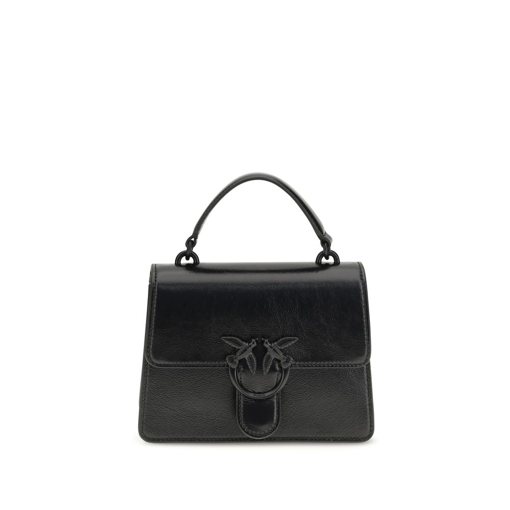 PINKO - Black Goatskin Handbag