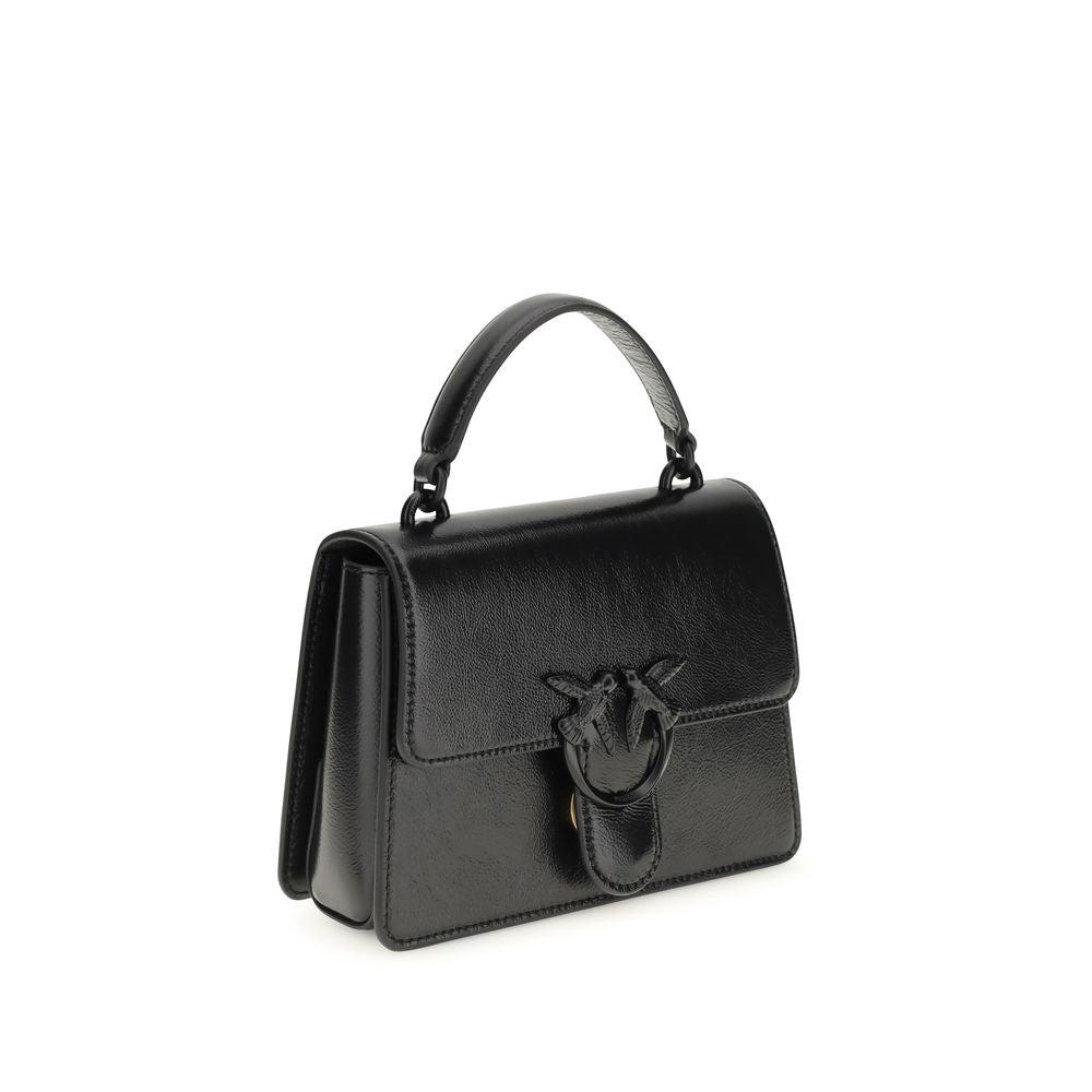 PINKO - Black Goatskin Handbag