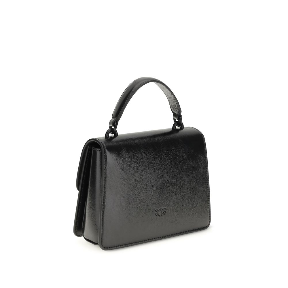 PINKO - Black Goatskin Handbag