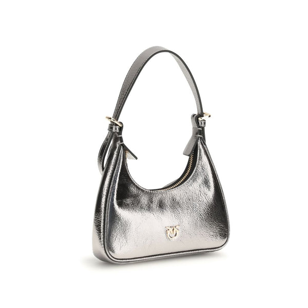 PINKO - Silver Lamb Ovis Aries Shoulder Bag