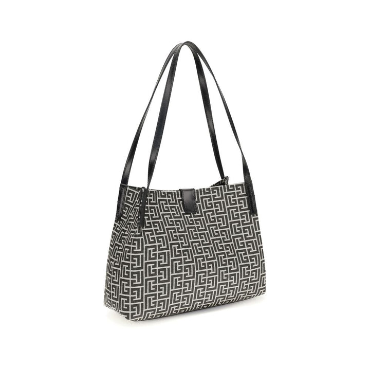 Balmain Black Cotton Shoulder Bag