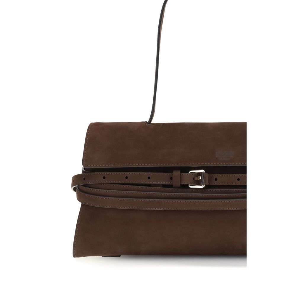 Moschino - Brown Calf Leather Bos Taurus Shoulder Bag
