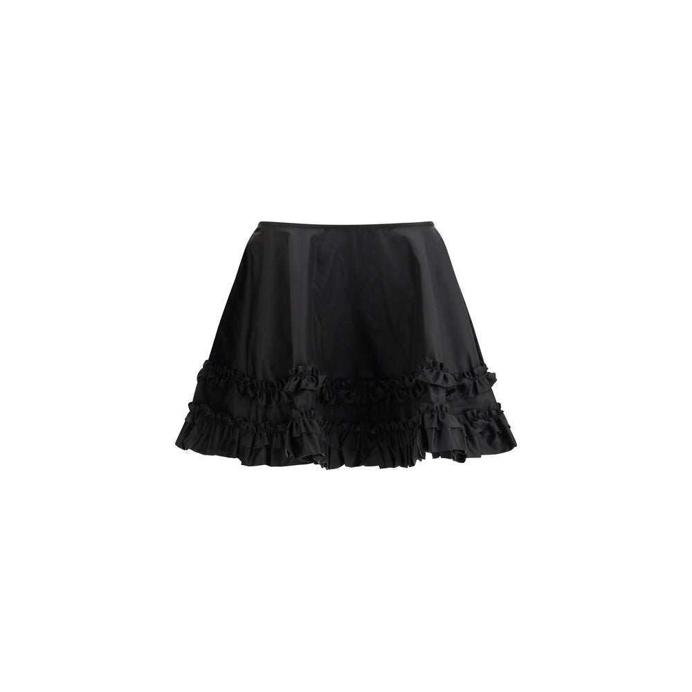 Women’s Ganni Black Recycled Polyamide Mini Skirt