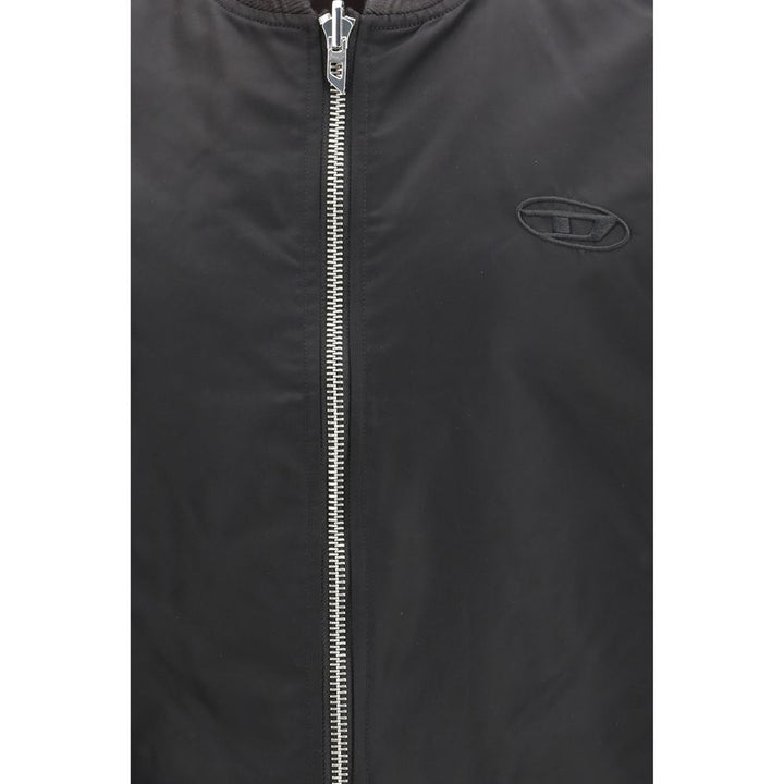 Diesel Brown Polyamide Sleeveless Jacket