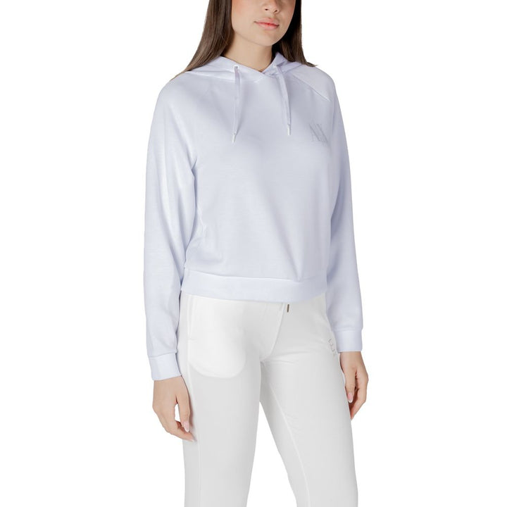 Armani Exchange White Viscose Hoodie