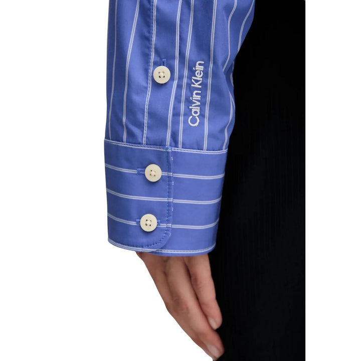 Calvin Klein Jeans Blue Cotton Blouse