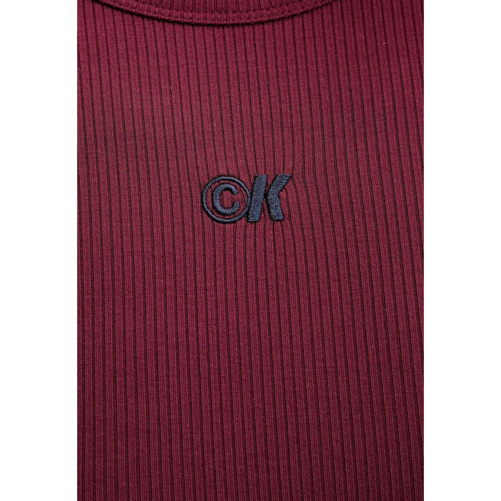 Calvin Klein Jeans Bordeaux Modal Long Dress