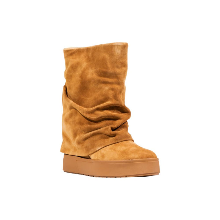 Guess Beige Suede Leather Ankle Boots