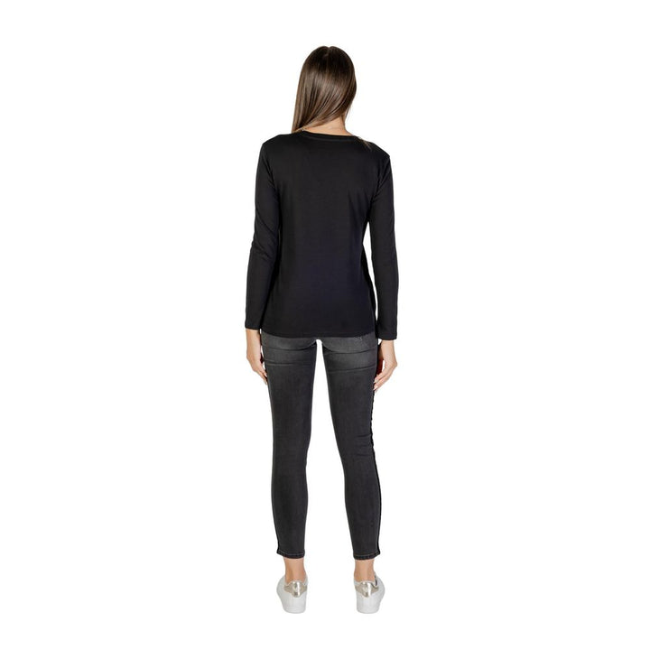Armani Exchange Black Cotton Long Sleeve T-Shirt