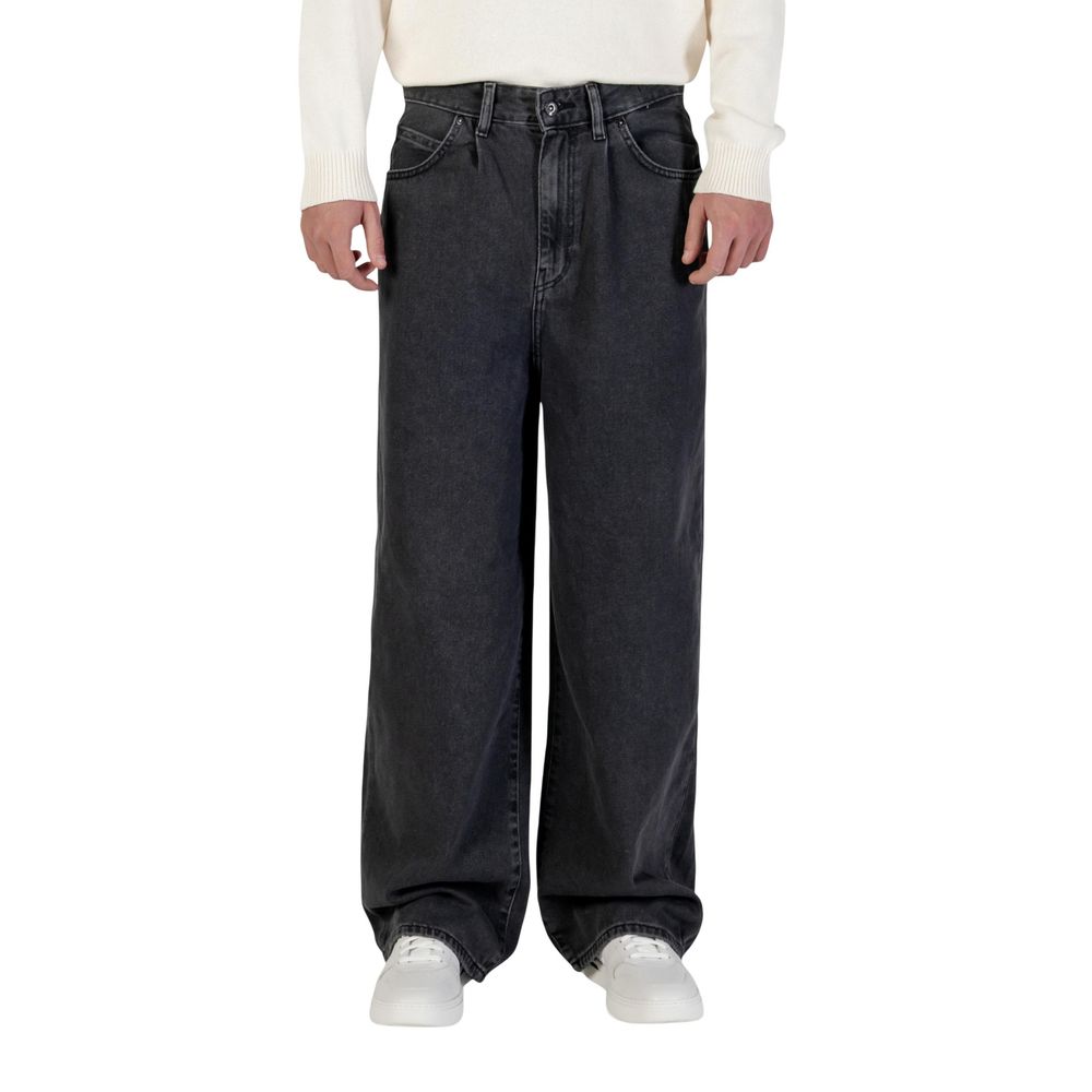 Only &amp; Sons Black Cotton Relaxed Fit Jeans