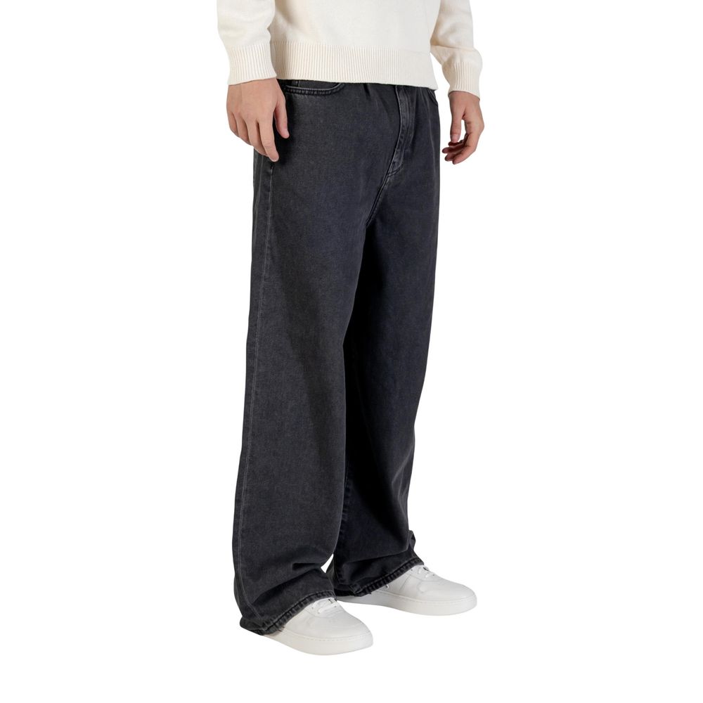 Only &amp; Sons Black Cotton Relaxed Fit Jeans