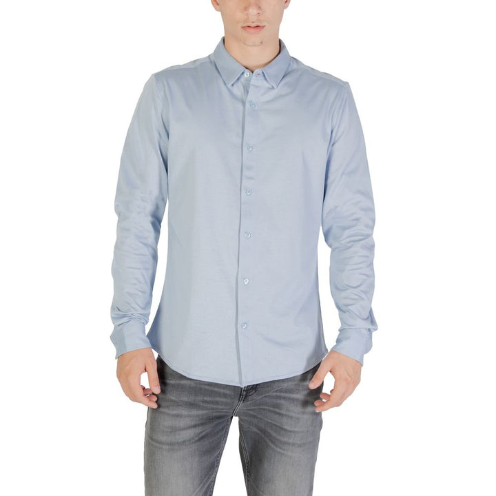 Only &amp; Sons Blue Cotton Dress Shirt