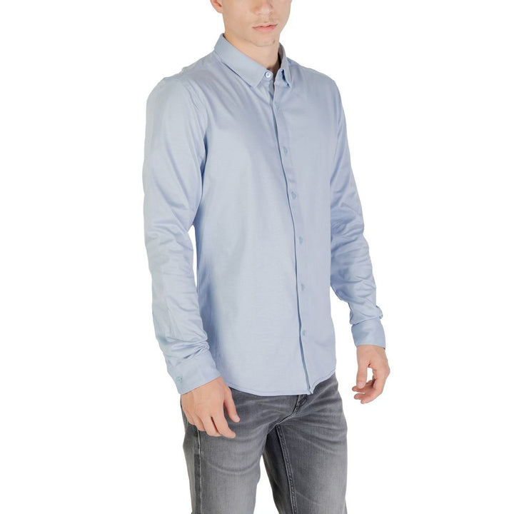 Only &amp; Sons Blue Cotton Dress Shirt