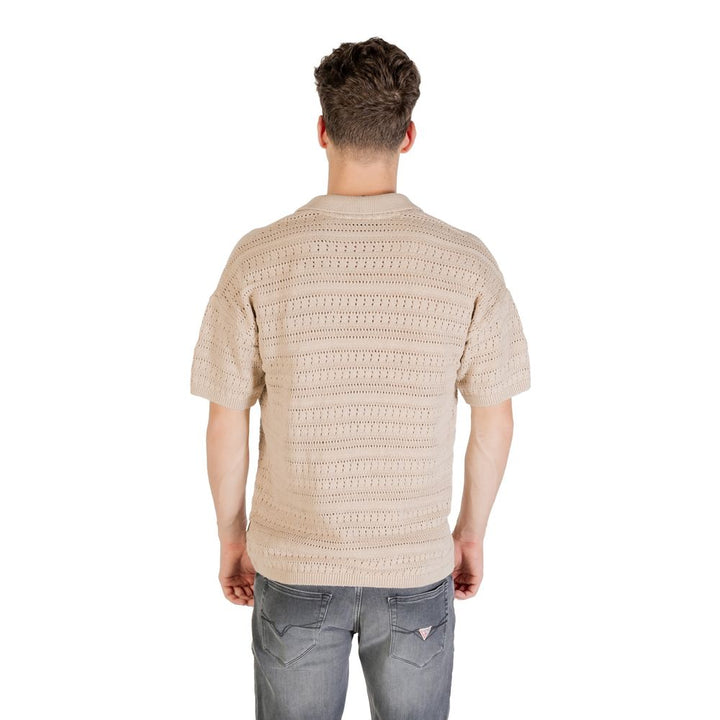Only &amp; Sons Beige Cotton Shortsleeve Shirt