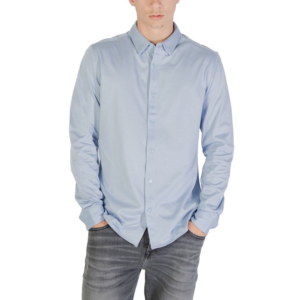 Only &amp; Sons Blue Cotton Dress Shirt