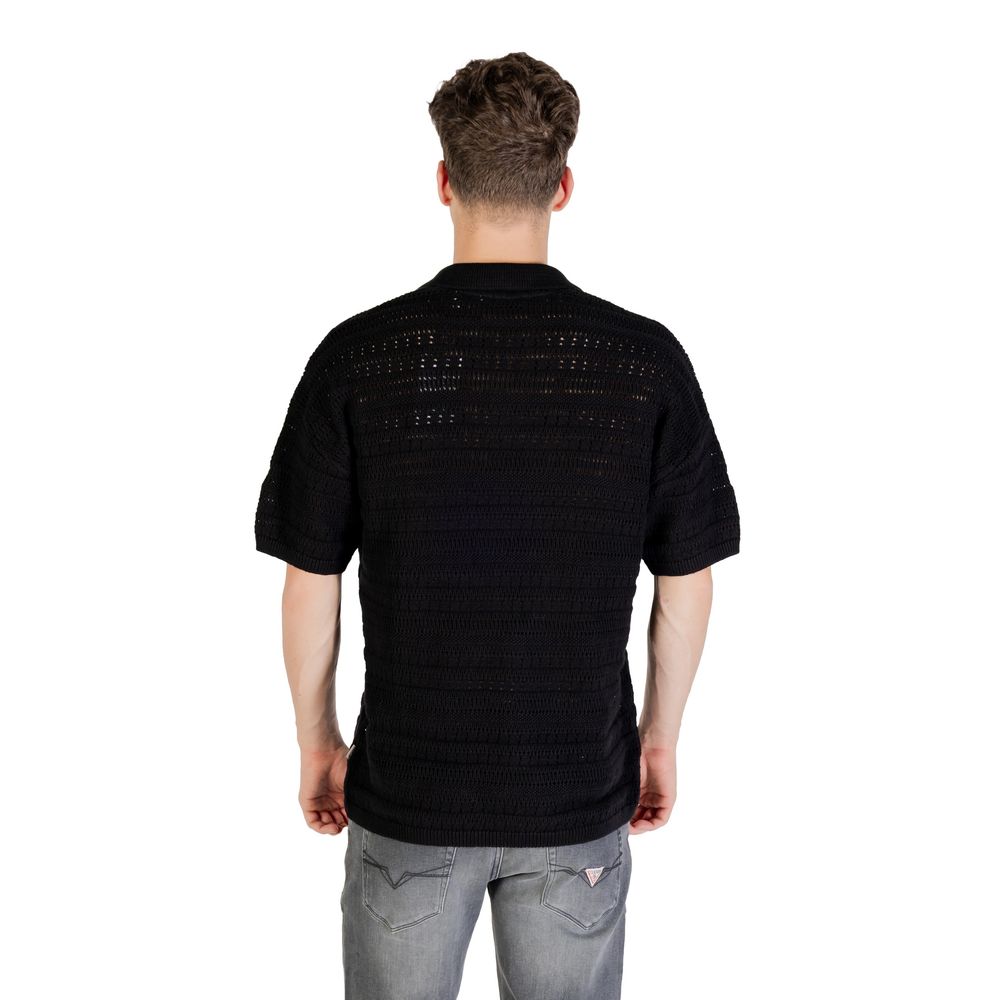 Only &amp; Sons Black Cotton Polo Shirt