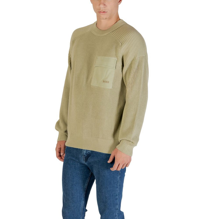 Hugo Boss Green Cotton Sweatshirt