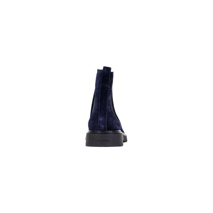 Calvin Klein Jeans Blue Suede Leather Chelsea Boots