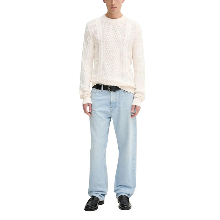 Tommy Hilfiger Jeans Cream Recycled Cotton Sweatshirt