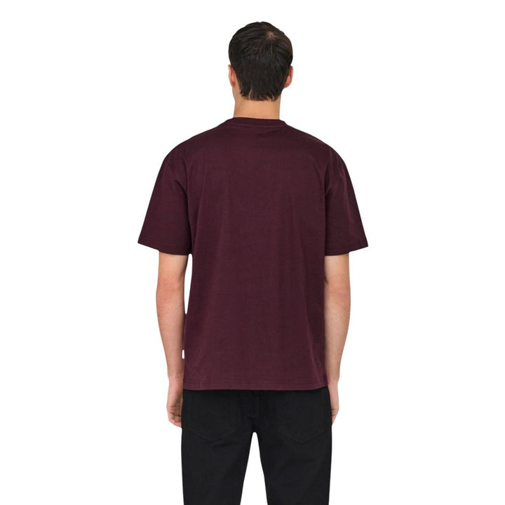 Only &amp; Sons Bordeaux Organic Cotton T-Shirt