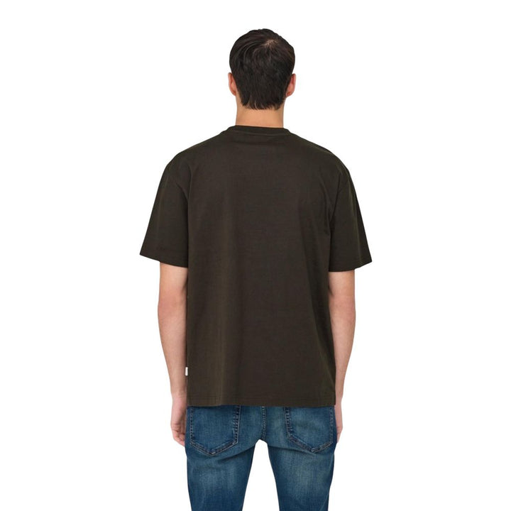 Only &amp; Sons Brown Organic Cotton T-Shirt