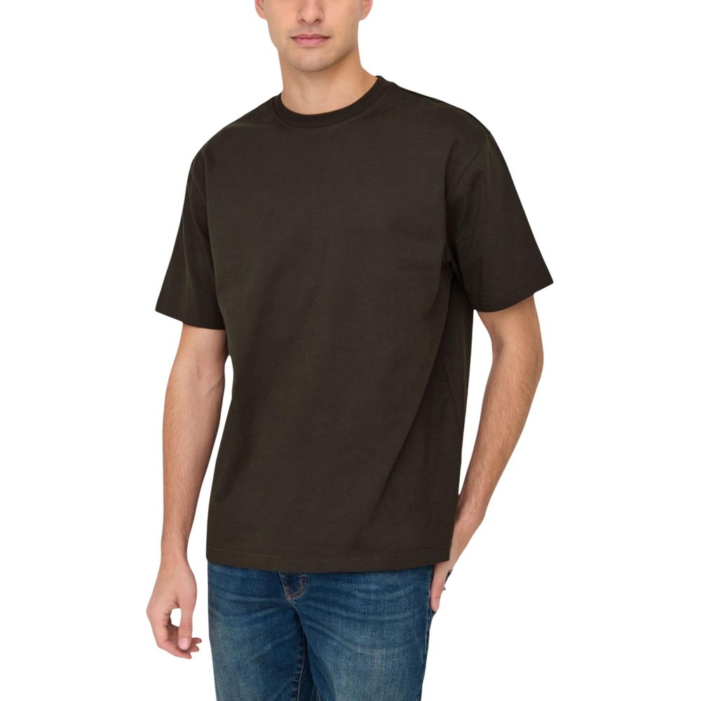 Only &amp; Sons Brown Organic Cotton T-Shirt