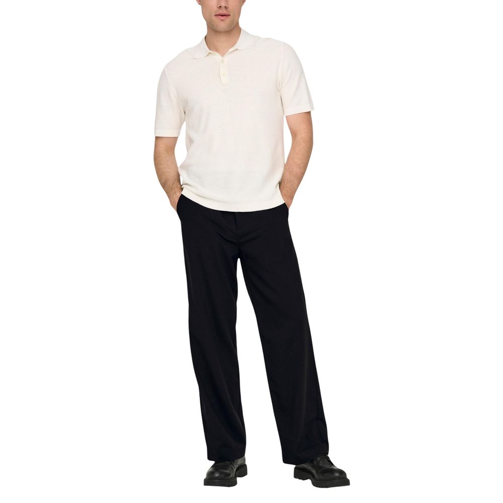 Only &amp; Sons Black Polyester Casual Pants