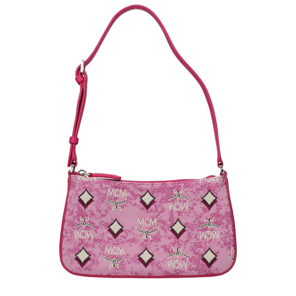 MCM - Pink Fabric Crossbody Bag